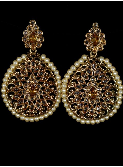 Reverse Ad Earrings With Meenakari Work